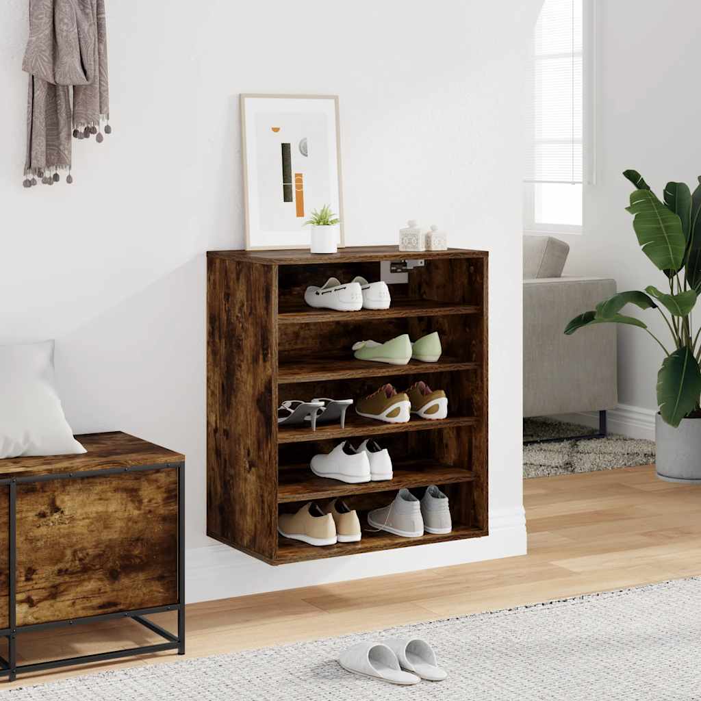 Meuble à chaussures Sonoma gris 60x35x70 cm Bois d'ingénierie - XIOS