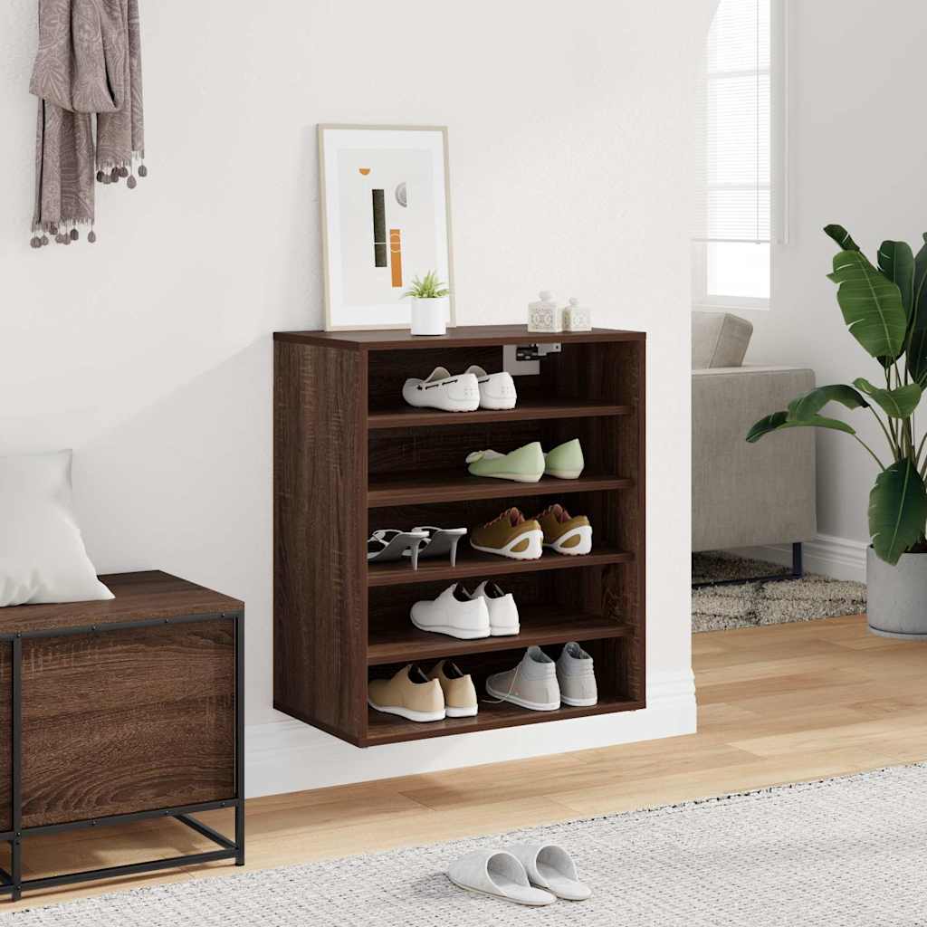 Meuble à chaussures Chêne marron 60x35x70 cm Bois d'ingénierie - XIOS