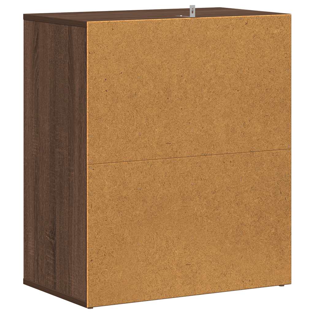 Meuble à chaussures Chêne marron 60x35x70 cm Bois d'ingénierie - XIOS