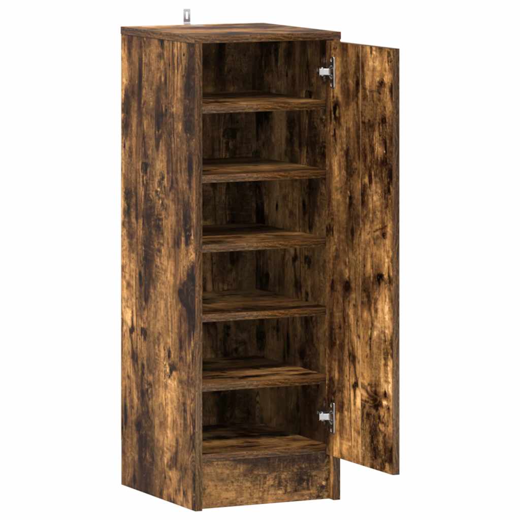 Meuble à chaussures Chêne fumé 32x35x92 cm Bois d'ingénierie - XIOS