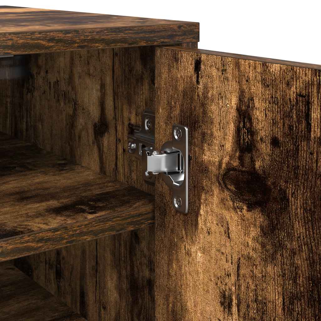 Meuble à chaussures Chêne fumé 32x35x92 cm Bois d'ingénierie - XIOS