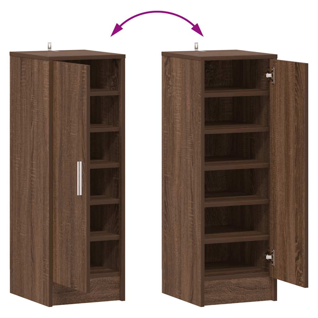 Meuble à chaussures Chêne marron 32x35x92 cm Bois d'ingénierie - XIOS