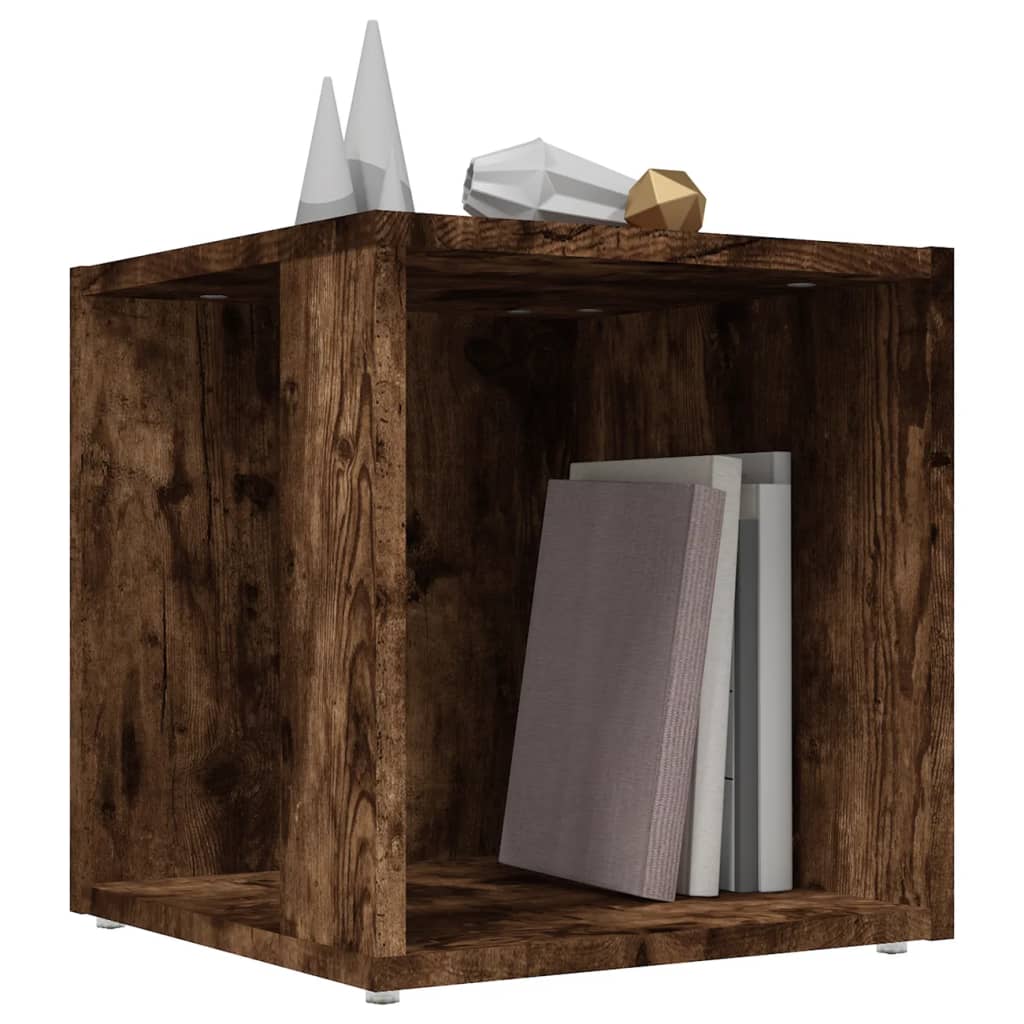 Table d'appoint Chêne fumé 33x33x34,5 cm Bois d'ingénierie - XIOS