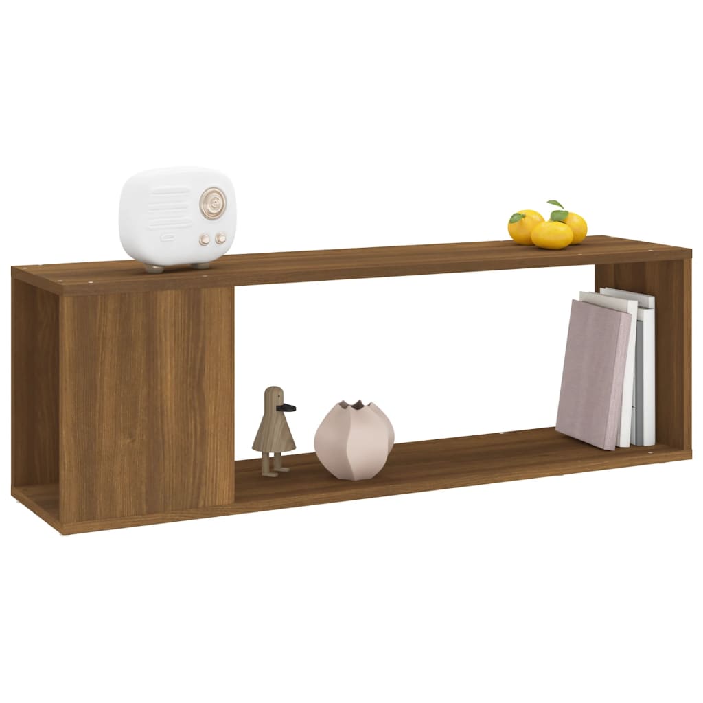 Meuble TV Chêne marron 100x24x32 cm Bois d'ingénierie - XIOS