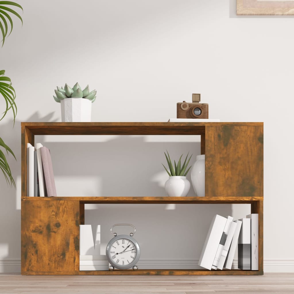Bibliothèque Chêne fumé 100x24x63 cm Bois d'ingénierie - XIOS