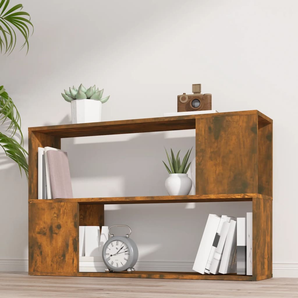 Bibliothèque Chêne fumé 100x24x63 cm Bois d'ingénierie - XIOS