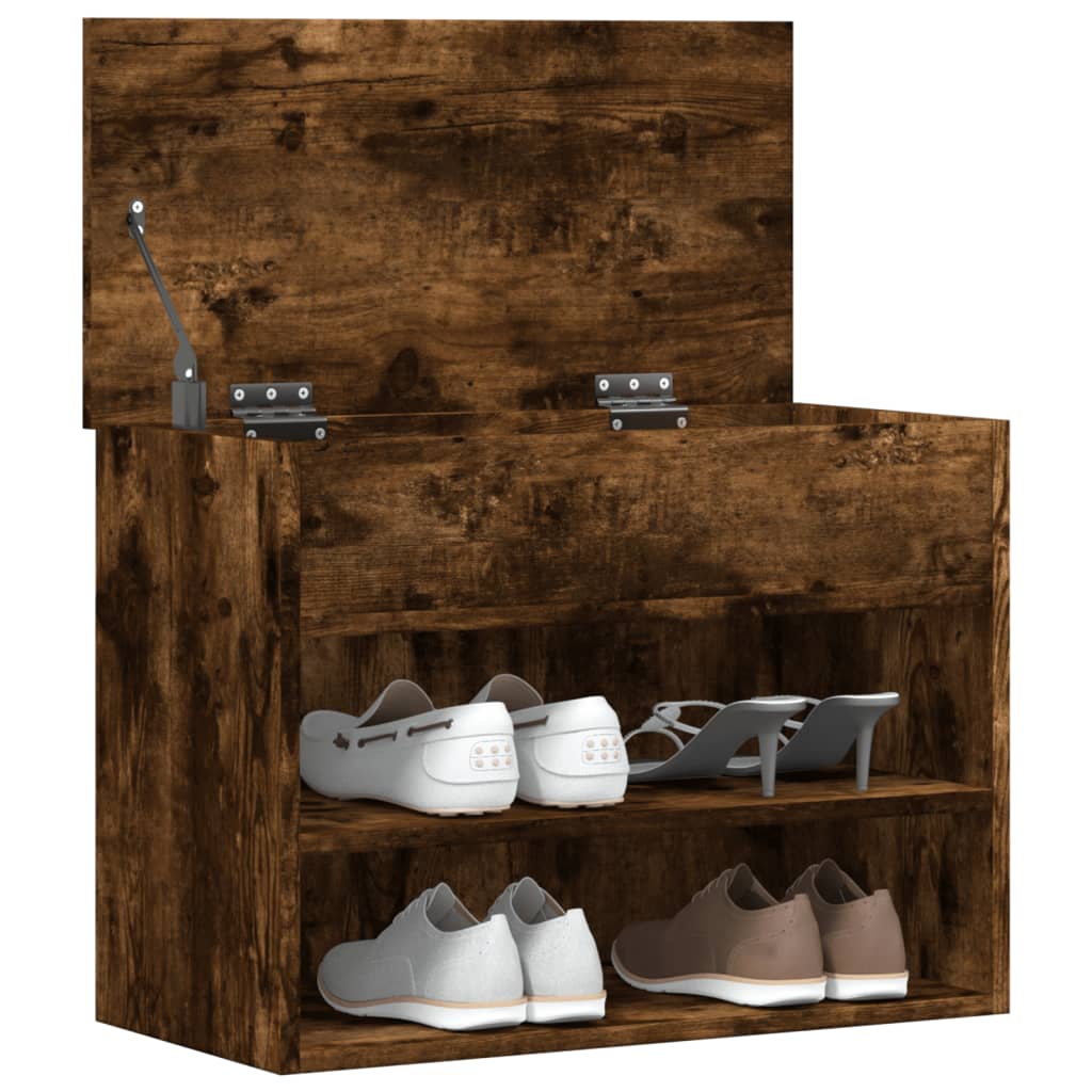 Banc à chaussures Chêne fumé 60x30x45 cm Bois d'ingénierie - XIOS