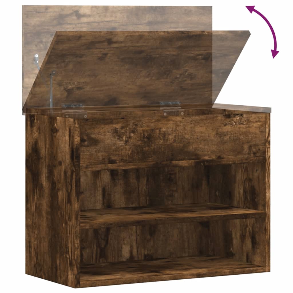 Banc à chaussures Chêne fumé 60x30x45 cm Bois d'ingénierie - XIOS