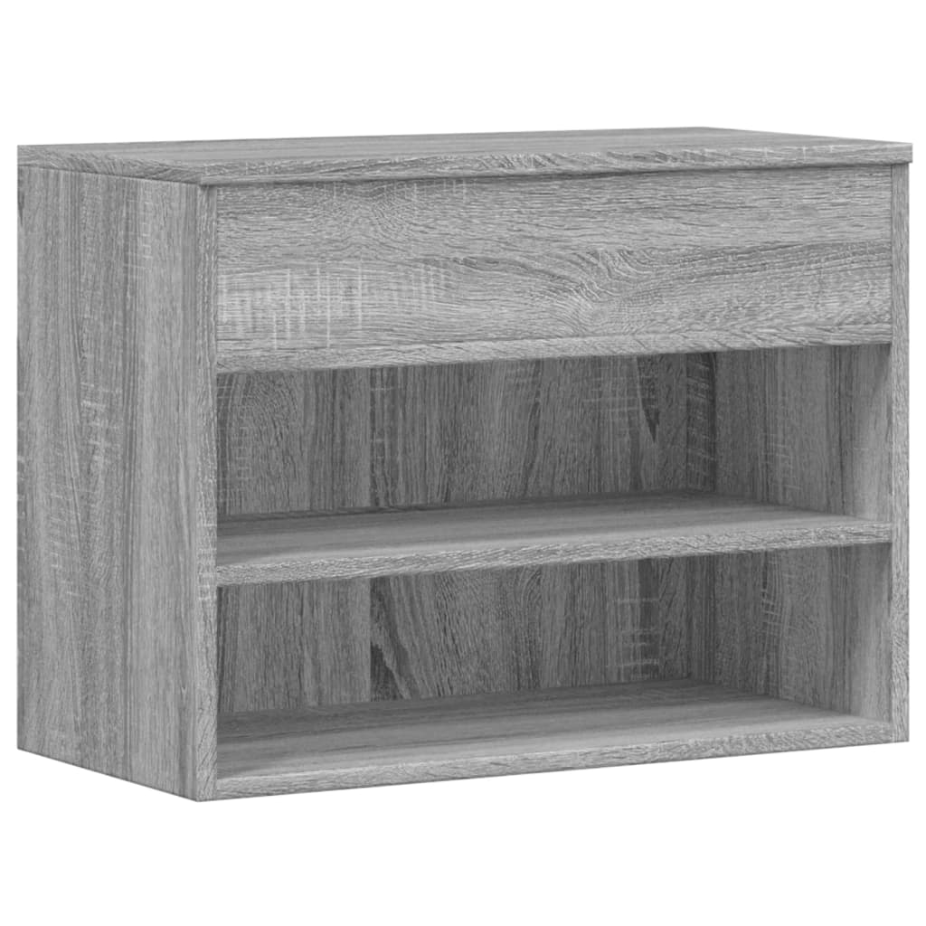 Banc à chaussures Sonoma gris 60x30x45 cm Bois d'ingénierie - XIOS