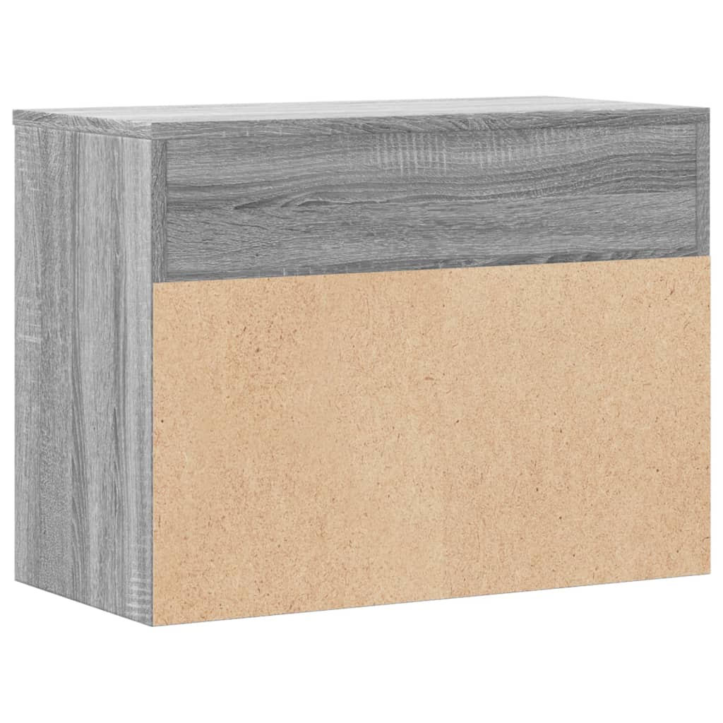 Banc à chaussures Sonoma gris 60x30x45 cm Bois d'ingénierie - XIOS