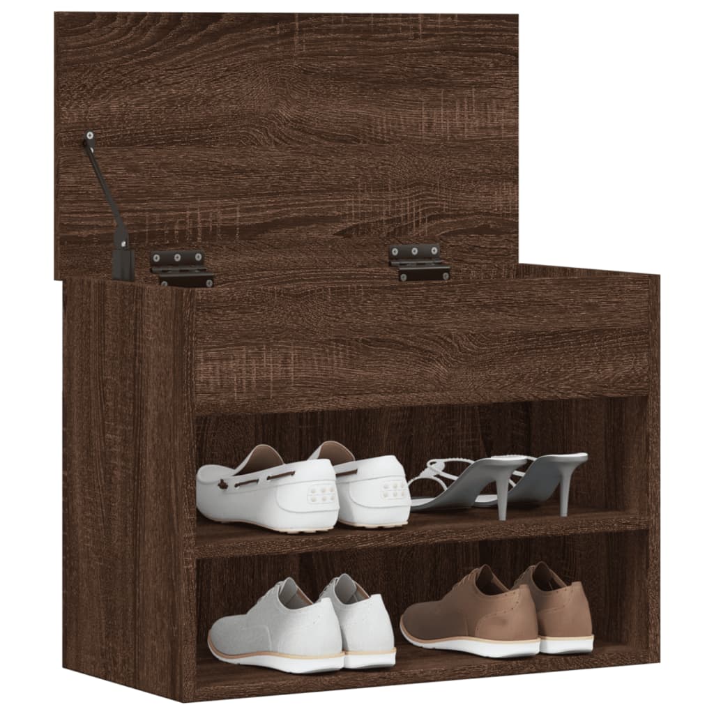 Banc à chaussures Chêne marron 60x30x45 cm Bois d'ingénierie - XIOS