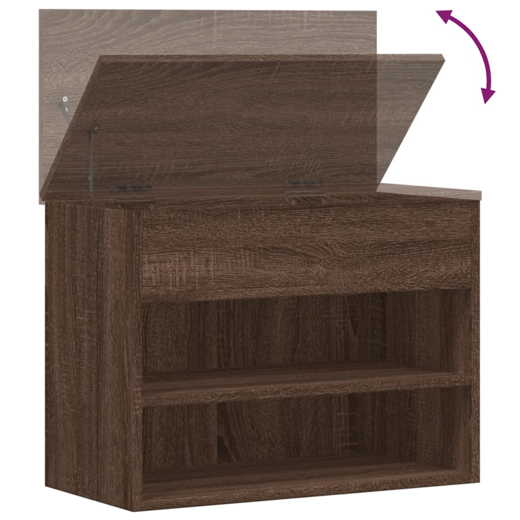 Banc à chaussures Chêne marron 60x30x45 cm Bois d'ingénierie - XIOS