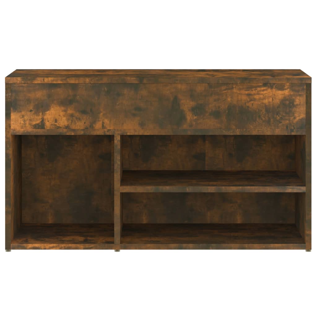 Banc à chaussures Chêne fumé 80x30x45 cm Bois d'ingénierie - XIOS
