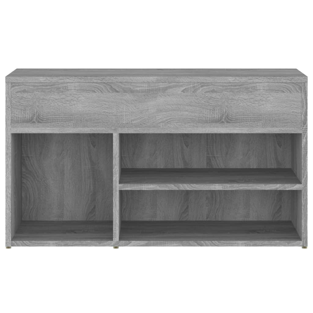 Banc à chaussures Sonoma gris 80x30x45 cm Bois d'ingénierie - XIOS