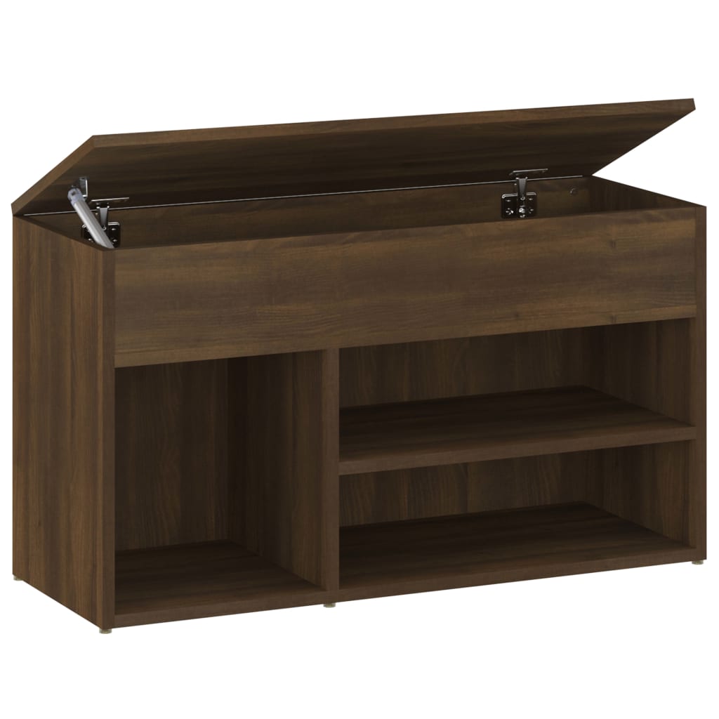 Banc à chaussures Chêne marron 80x30x45 cm Bois d'ingénierie - XIOS