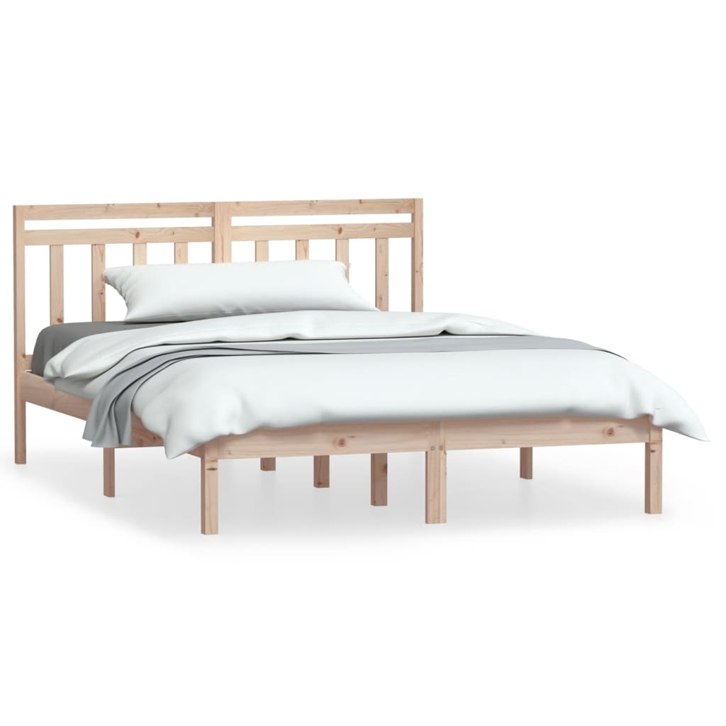 Cadre de lit sans matelas bois massif 140x190 cm - XIOS