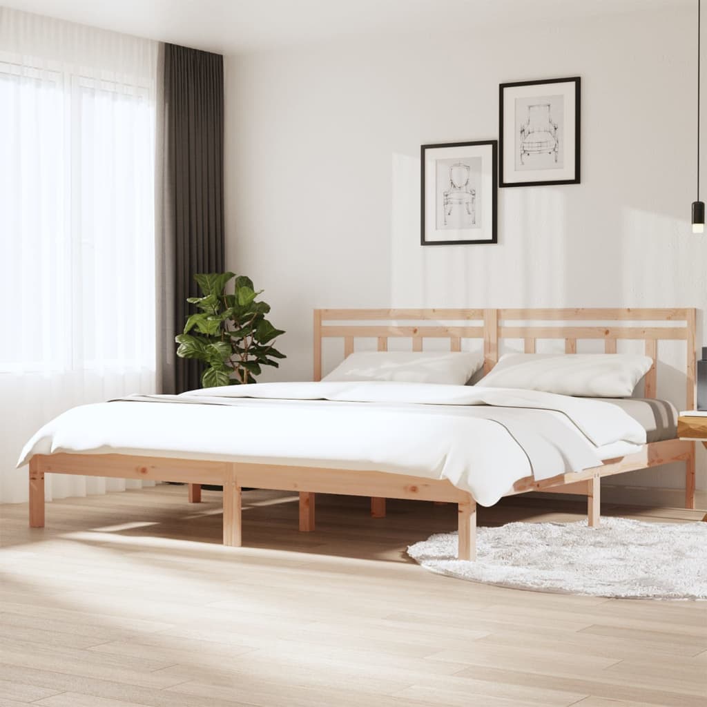 Cadre de lit sans matelas bois massif 200x200 cm - XIOS