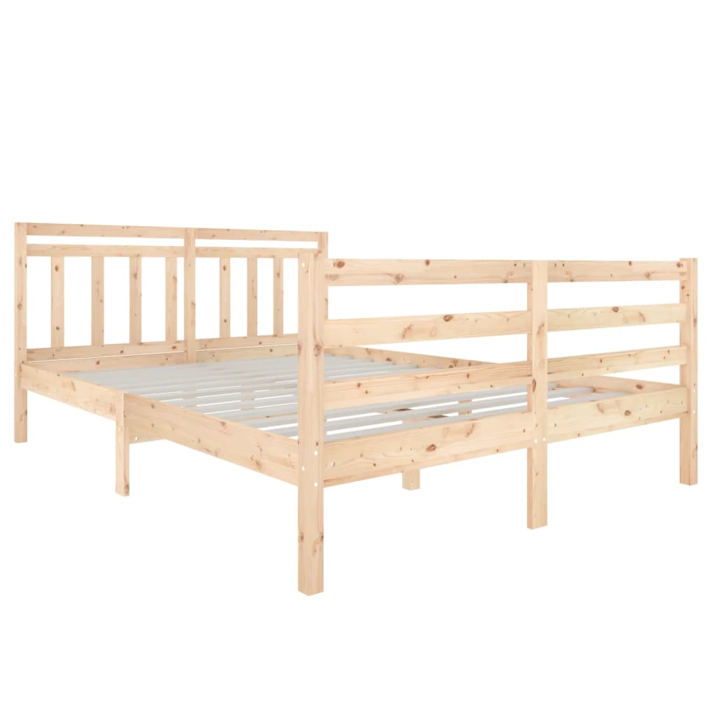 Cadre de lit sans matelas bois massif 140x190 cm - XIOS