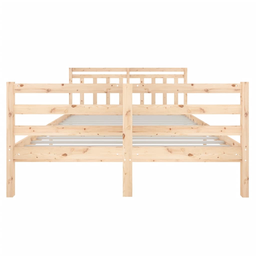 Cadre de lit sans matelas bois massif 140x190 cm - XIOS