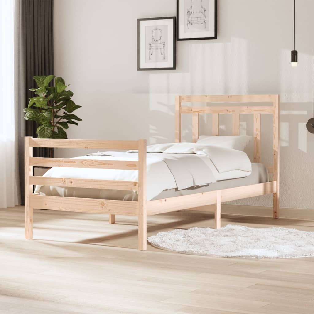 Cadre de lit sans matelas bois massif 100x200 cm - XIOS