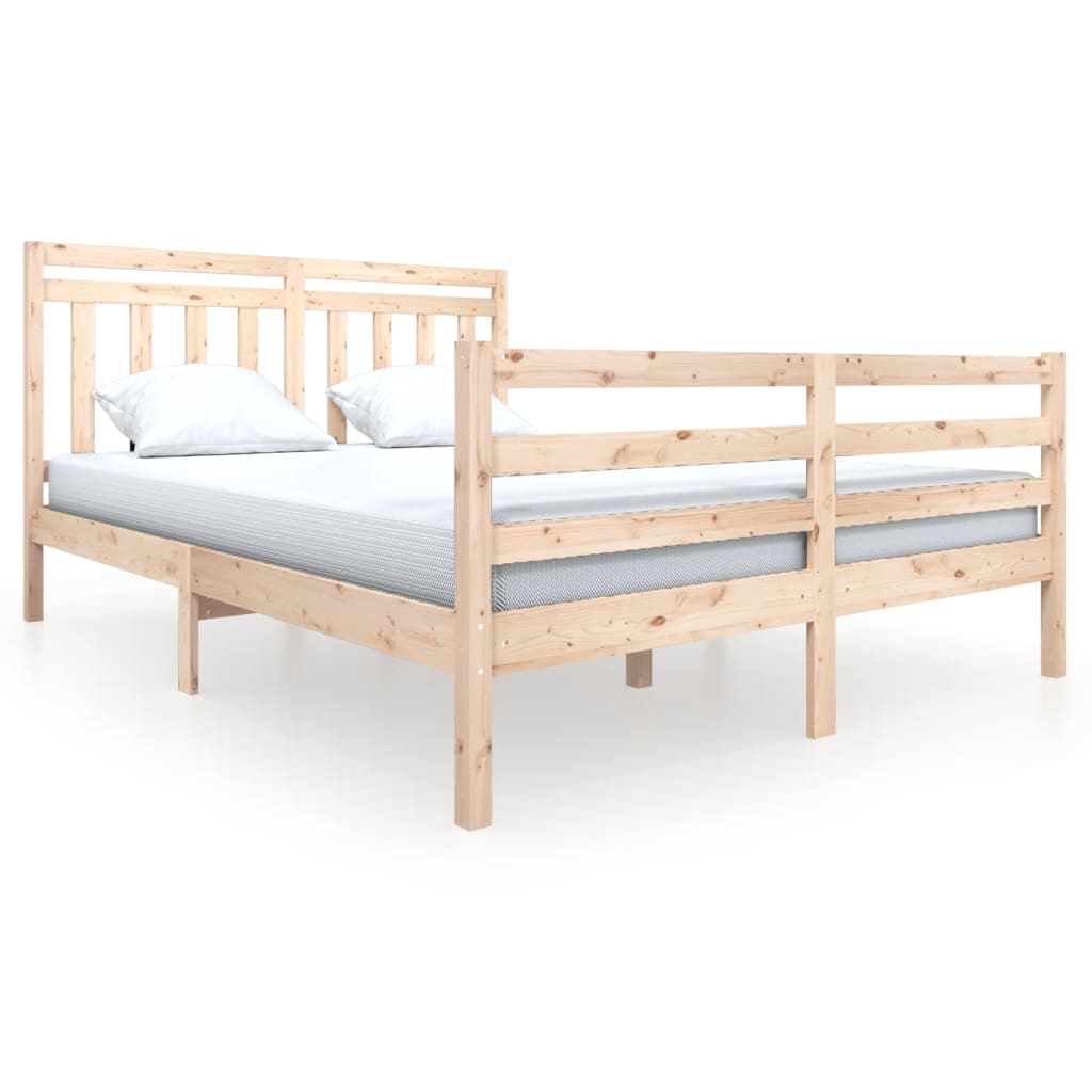 Cadre de lit sans matelas bois massif 160x200 cm - XIOS