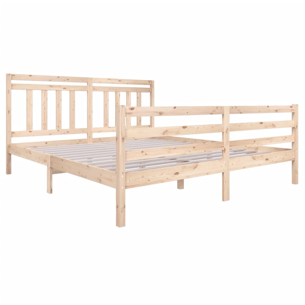 Cadre de lit sans matelas bois massif