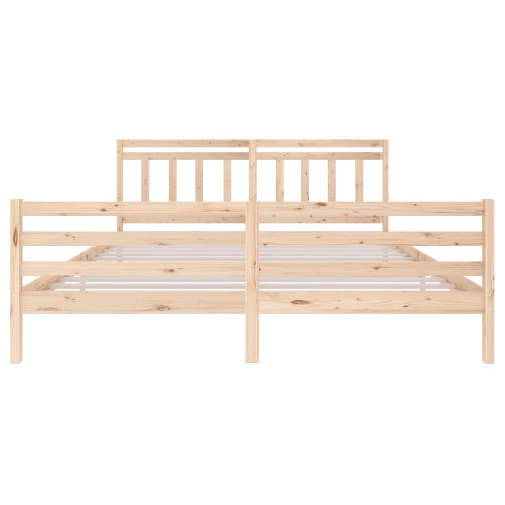 Cadre de lit sans matelas bois massif 200x200 cm - XIOS