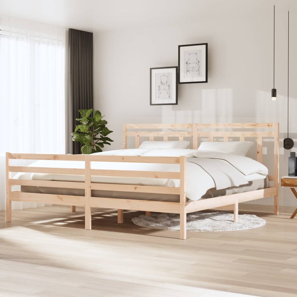 Cadre de lit sans matelas bois massif 200x200 cm - XIOS