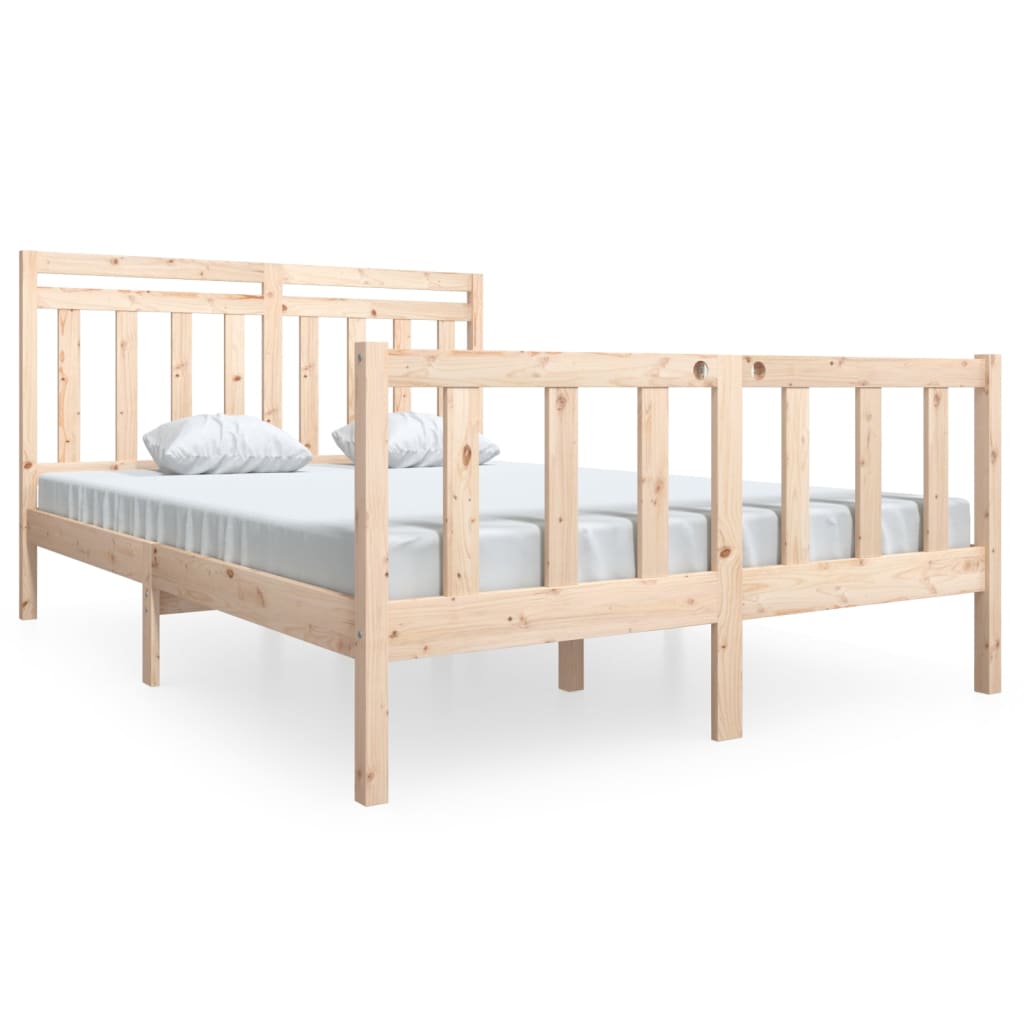 Cadre de lit sans matelas bois massif 140x190 cm - XIOS