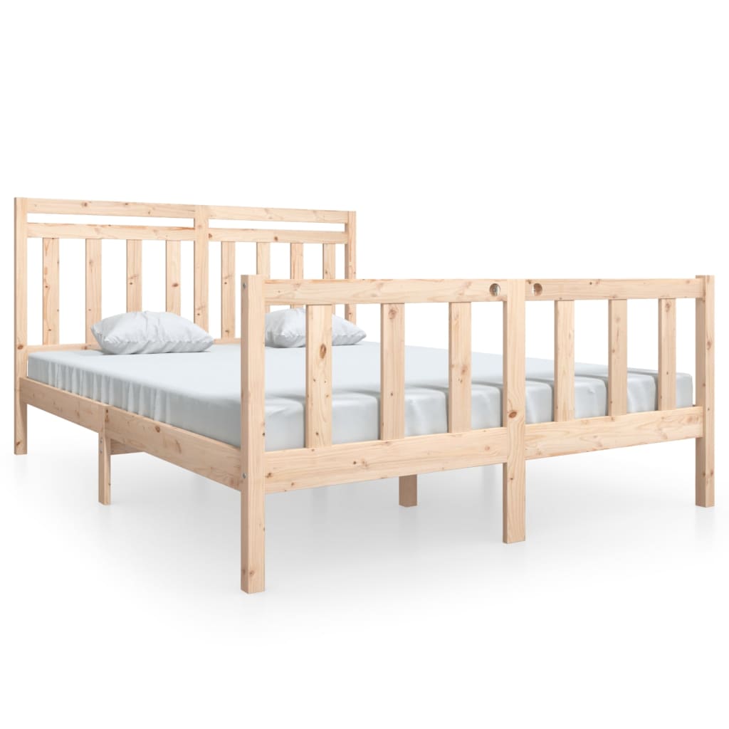 Cadre de lit sans matelas bois massif 160x200 cm - XIOS