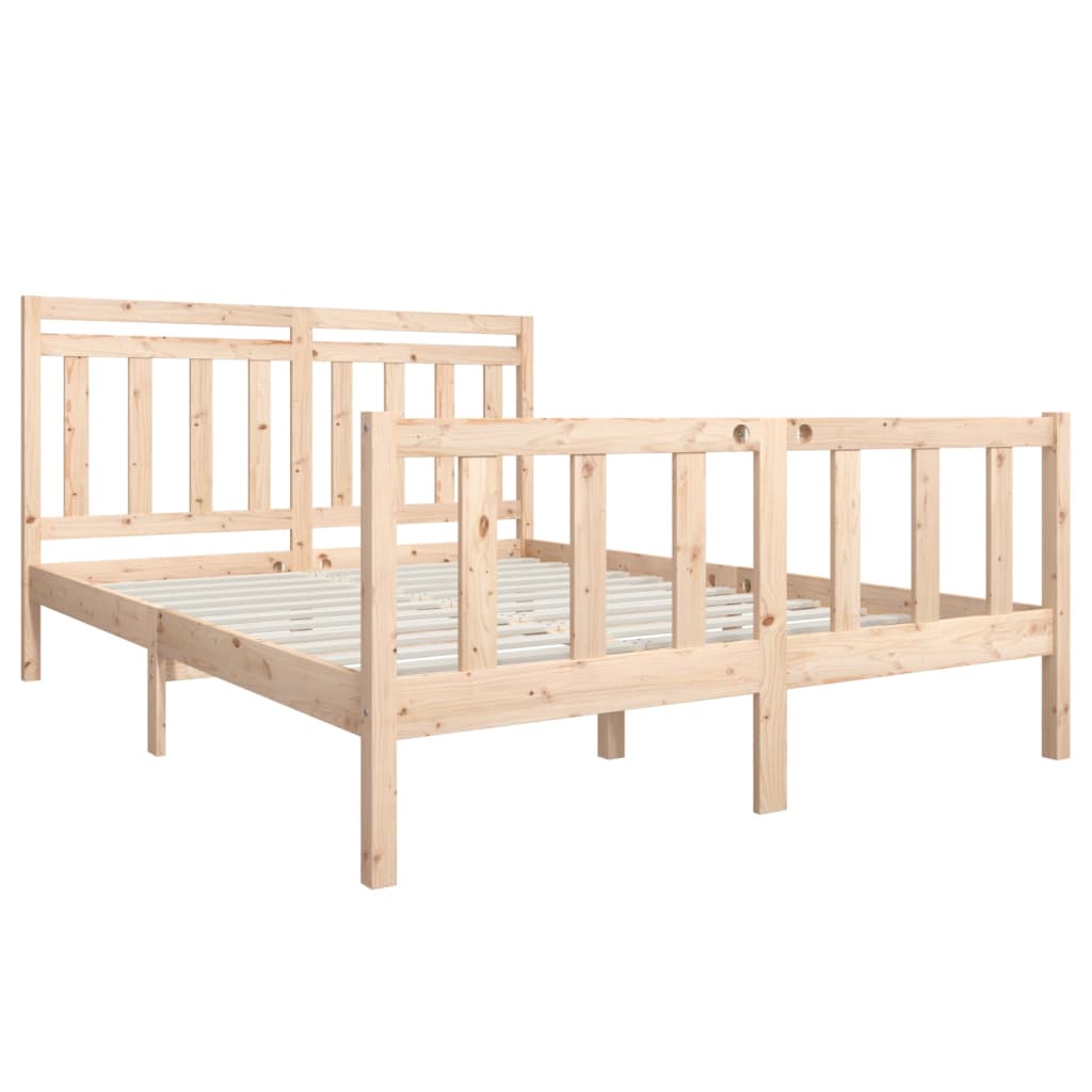 Cadre de lit sans matelas bois massif 160x200 cm - XIOS