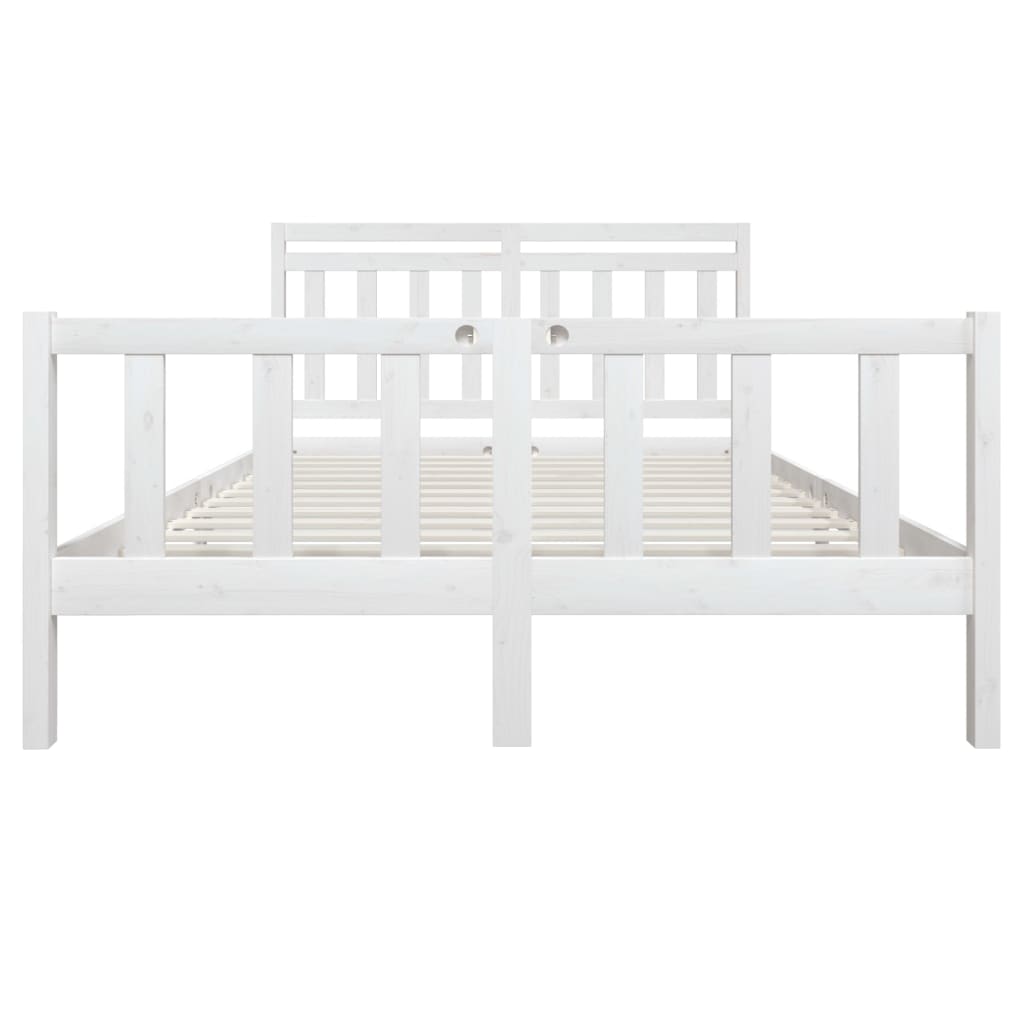 Cadre de lit Blanc Bois massif 160x200 cm - XIOS