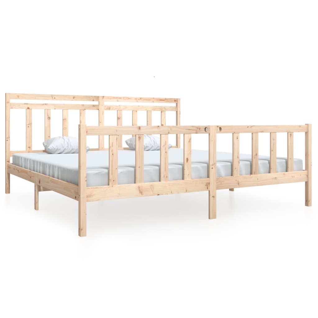 Cadre de lit sans matelas bois massif 200x200 cm - XIOS