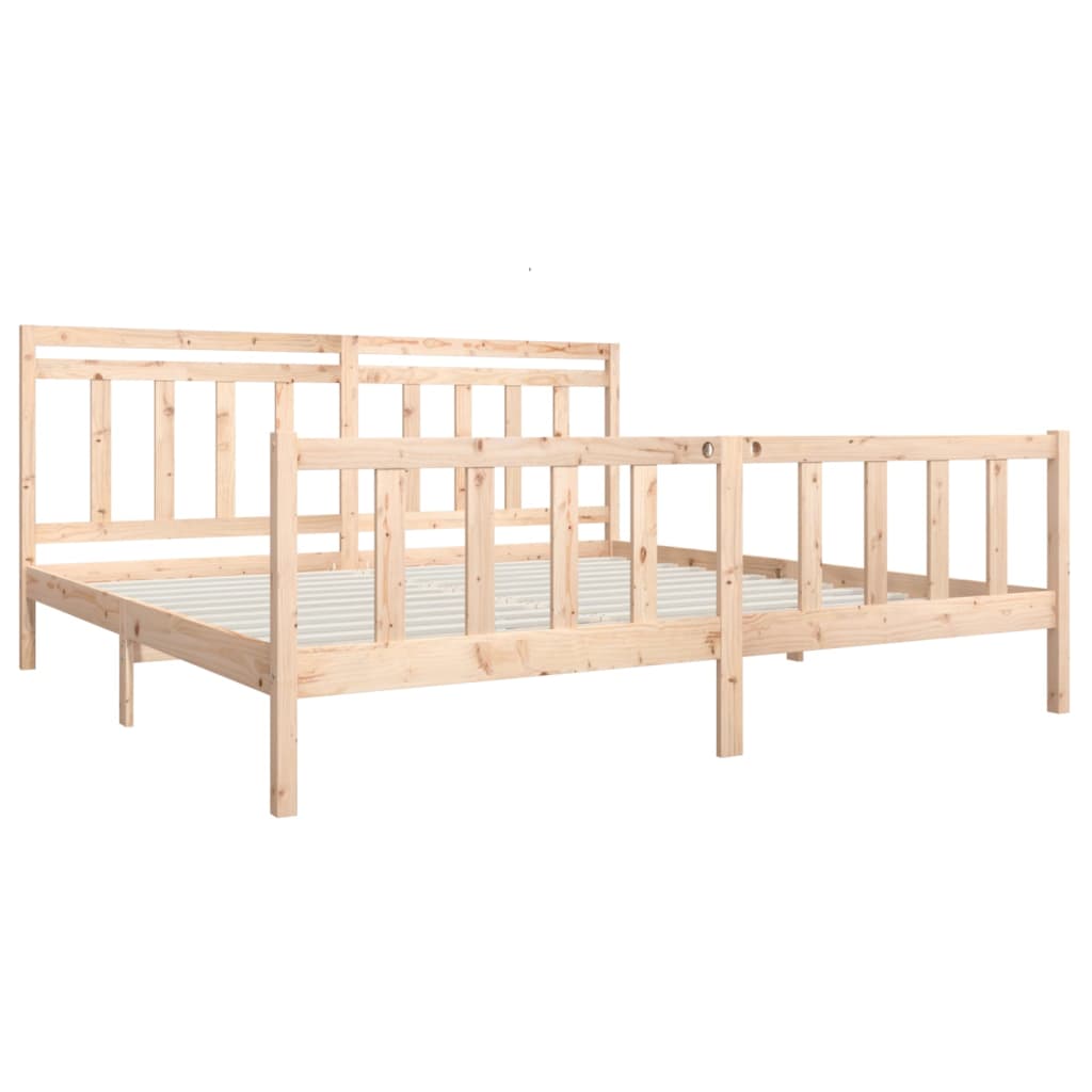 Cadre de lit sans matelas bois massif 200x200 cm - XIOS