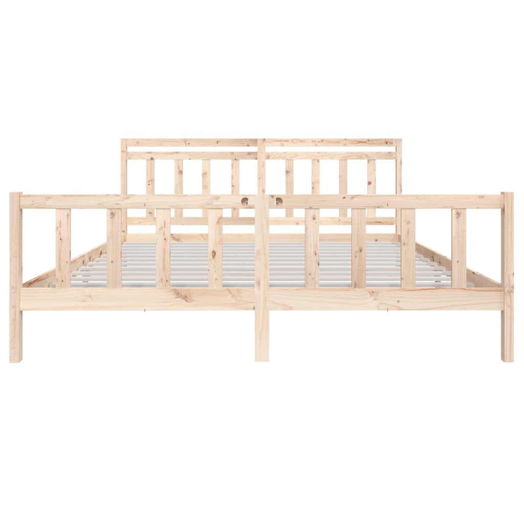 Cadre de lit sans matelas bois massif 200x200 cm - XIOS