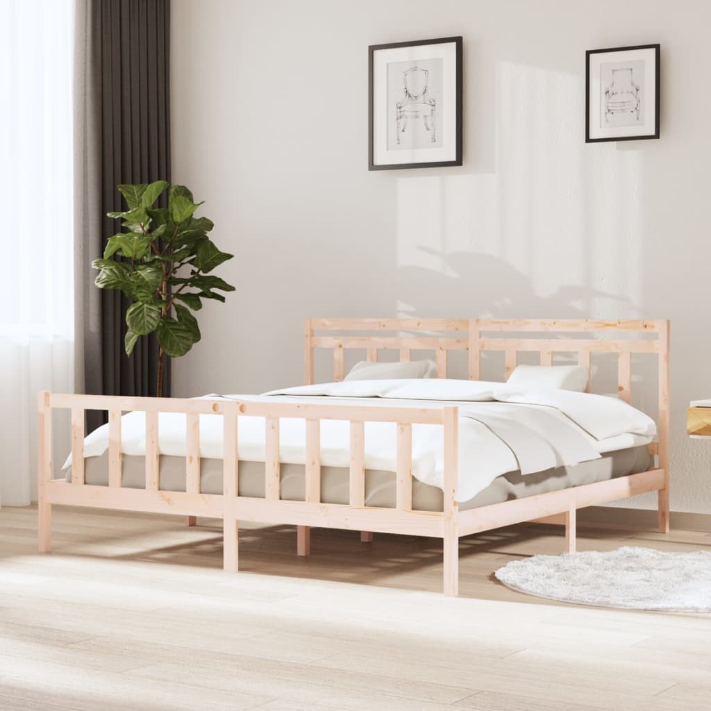Cadre de lit sans matelas bois massif 200x200 cm - XIOS