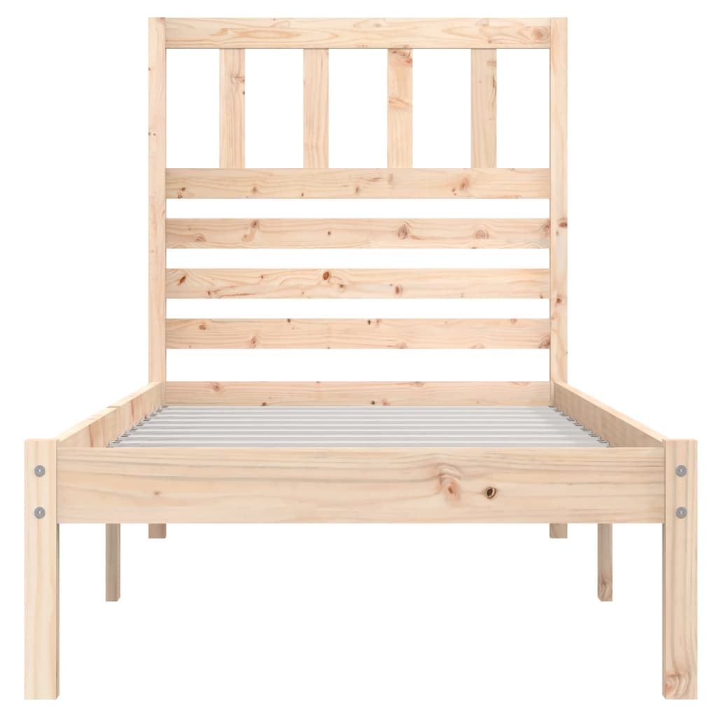 Cadre de lit sans matelas 75x190 cm bois de pin massif - XIOS