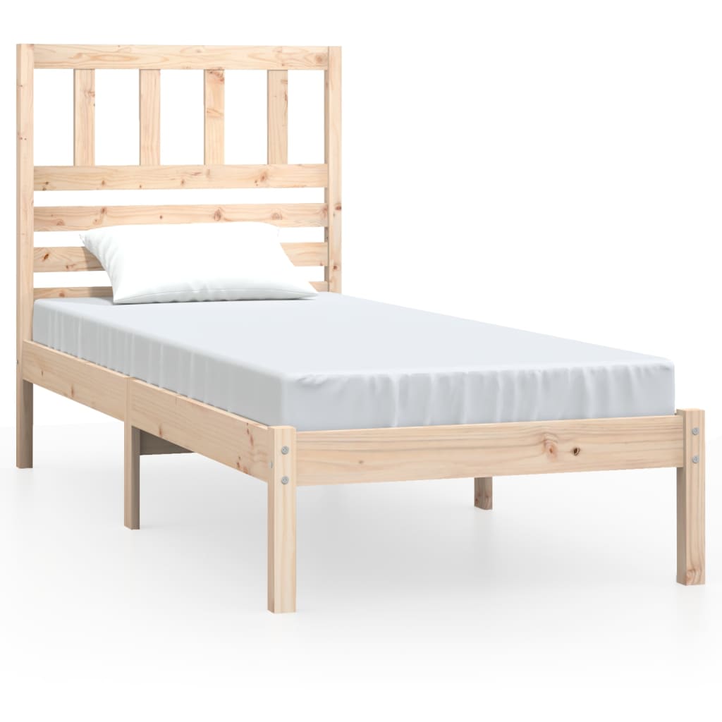 Cadre de lit sans matelas 90x190 cm bois de pin massif - XIOS