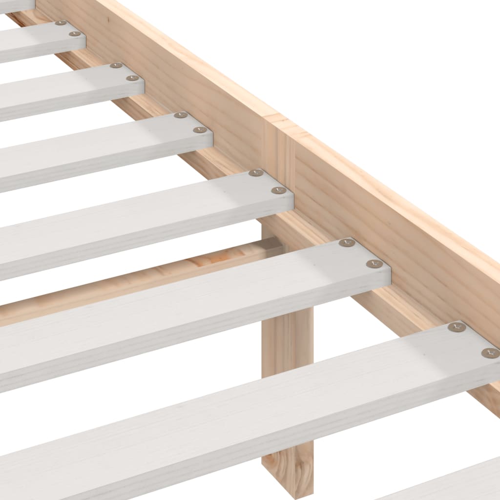 Cadre de lit sans matelas 150x200 cm bois massif de pin - XIOS