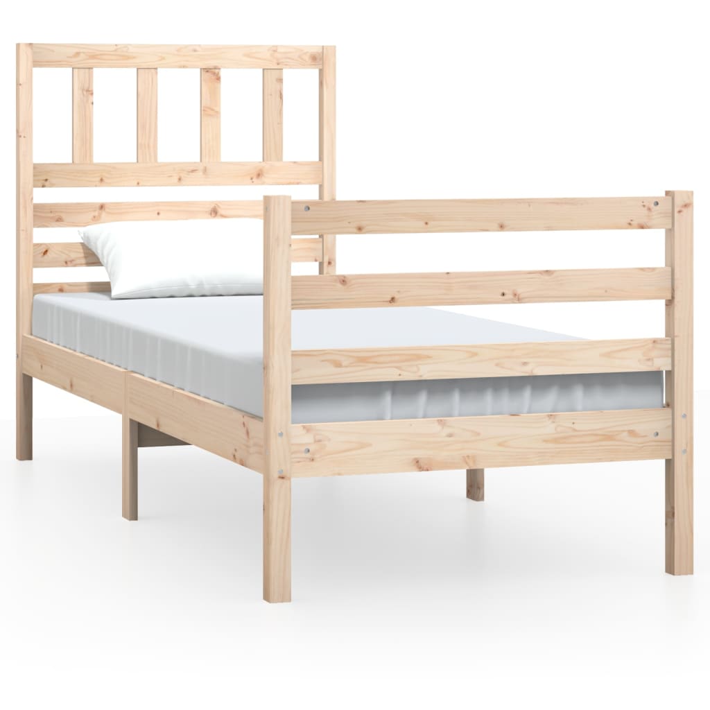 Cadre de lit sans matelas 75x190 cm bois massif - XIOS