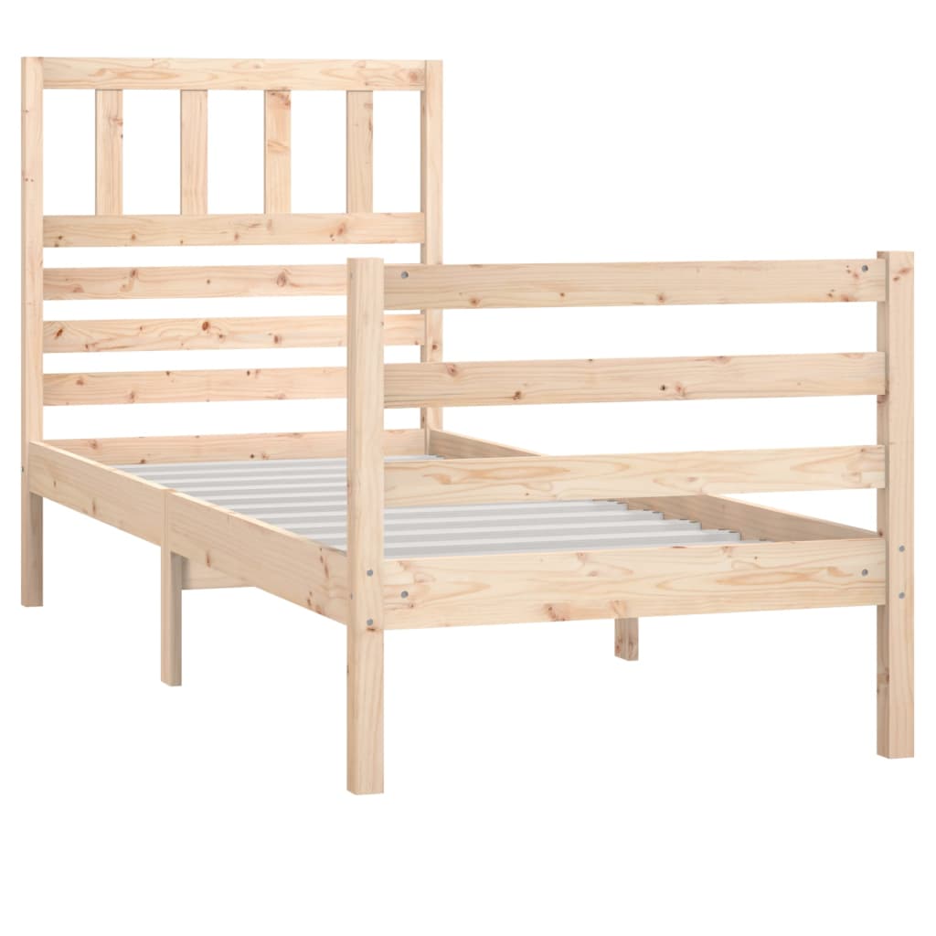 Cadre de lit sans matelas 75x190 cm bois massif - XIOS