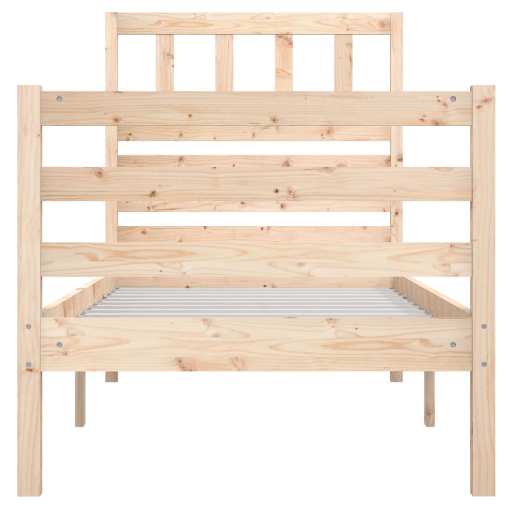 Cadre de lit sans matelas 75x190 cm bois massif - XIOS