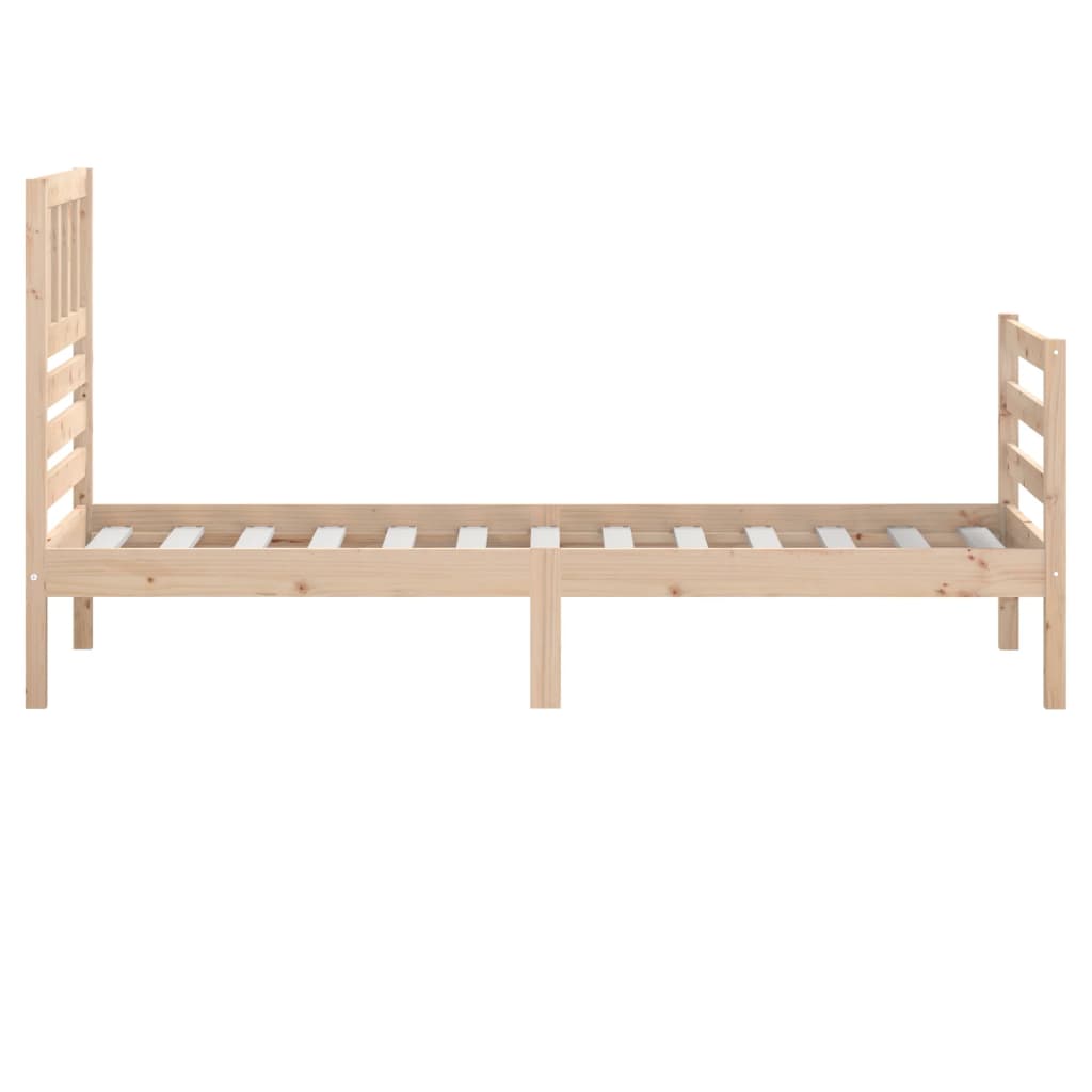 Cadre de lit sans matelas 75x190 cm bois massif - XIOS