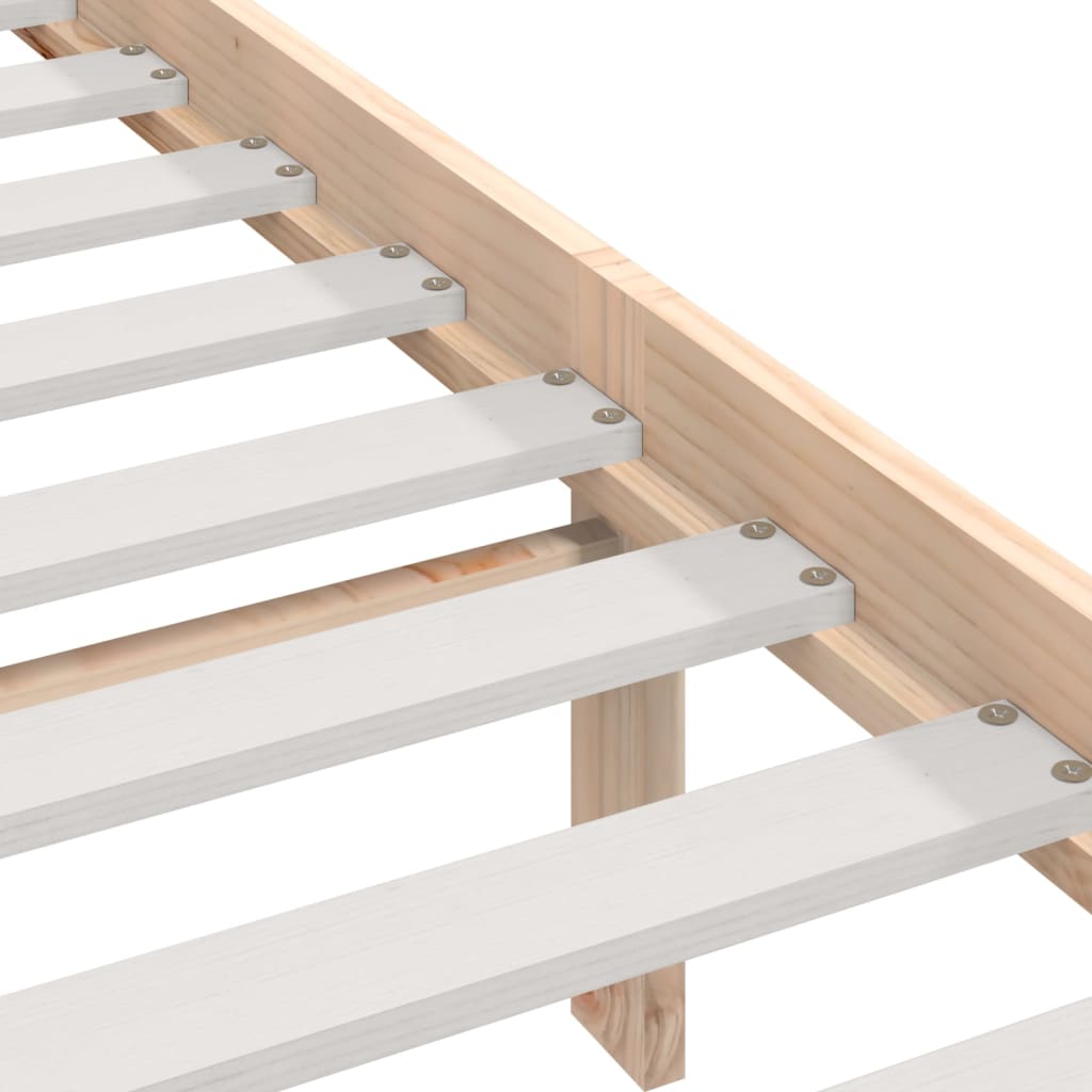 Cadre de lit sans matelas 75x190 cm bois massif - XIOS