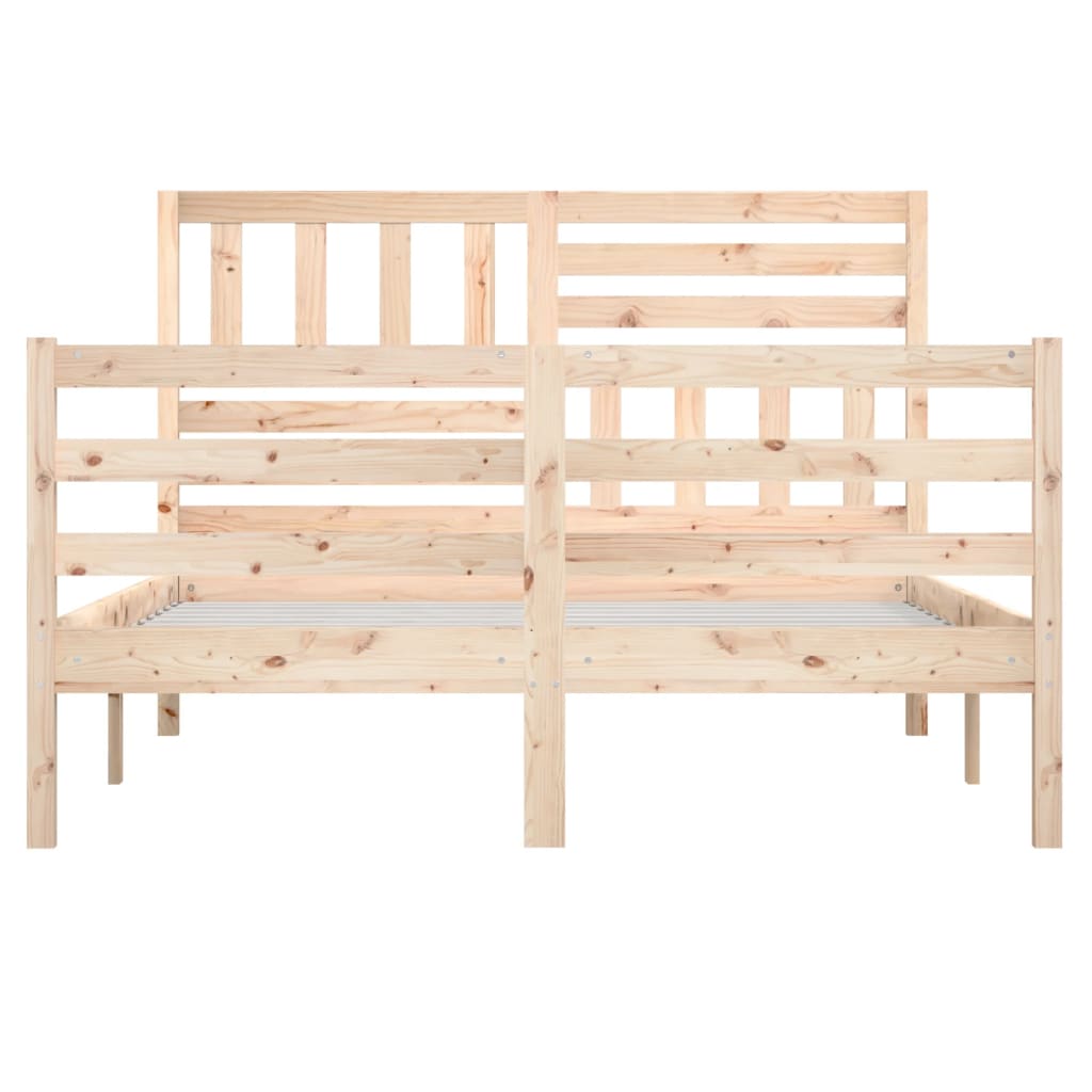 Cadre de lit sans matelas 120x190 cm Petit double Bois massif - XIOS