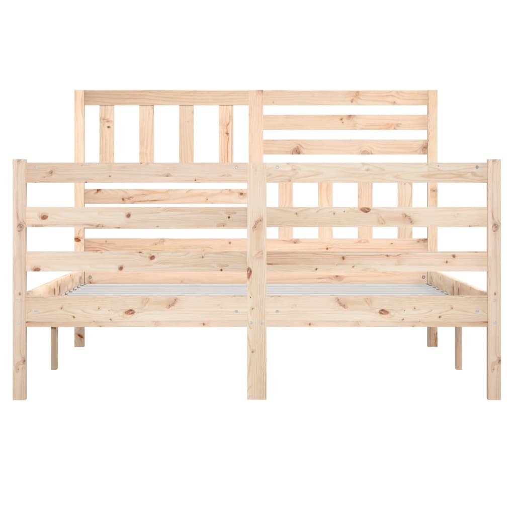 Cadre de lit sans matelas bois massif 140x200 cm - XIOS