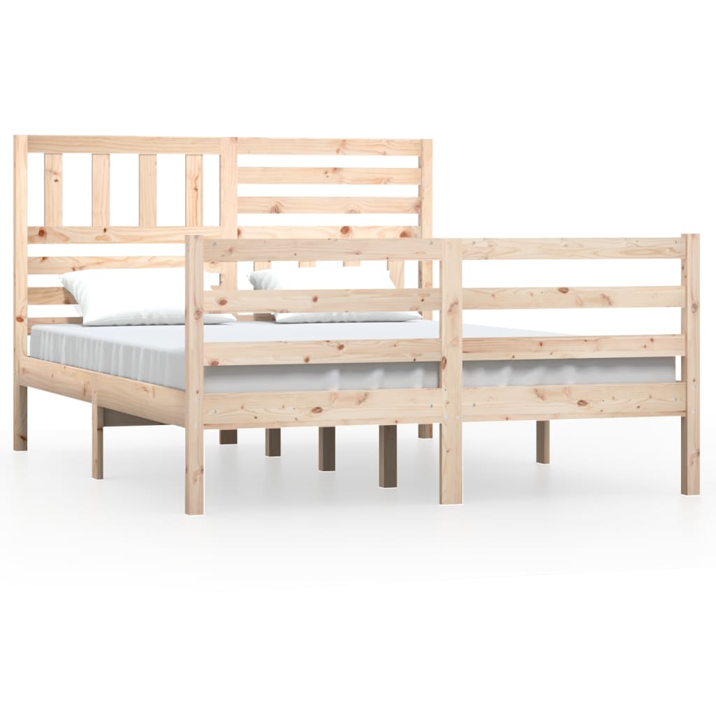 Cadre de lit sans matelas 150x200 cm bois massif - XIOS