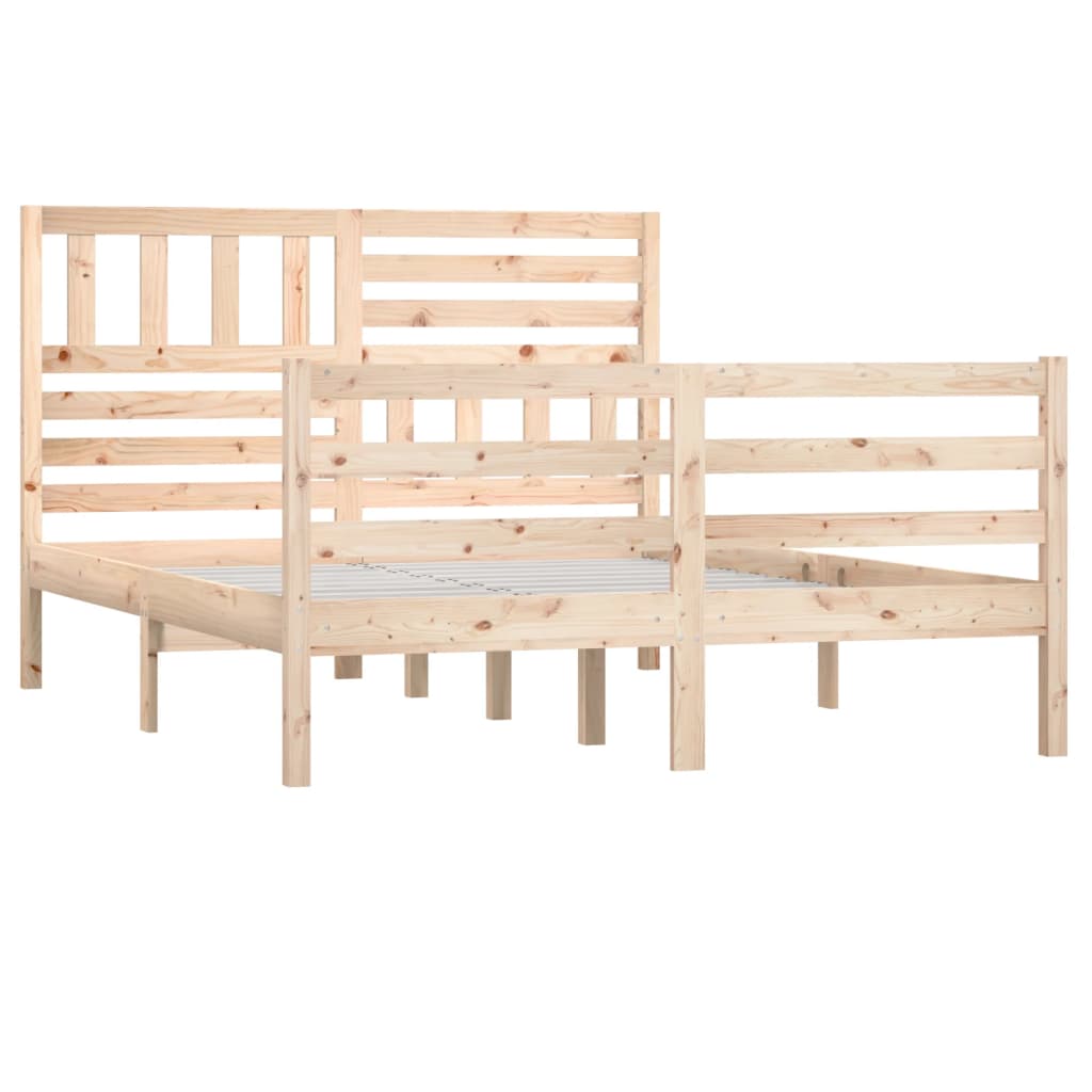 Cadre de lit sans matelas 150x200 cm bois massif - XIOS
