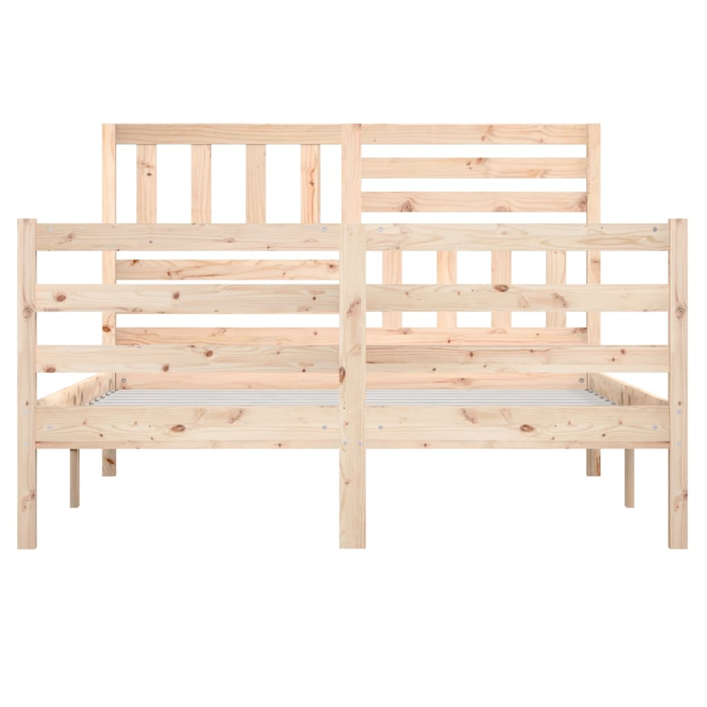 Cadre de lit sans matelas 150x200 cm bois massif - XIOS