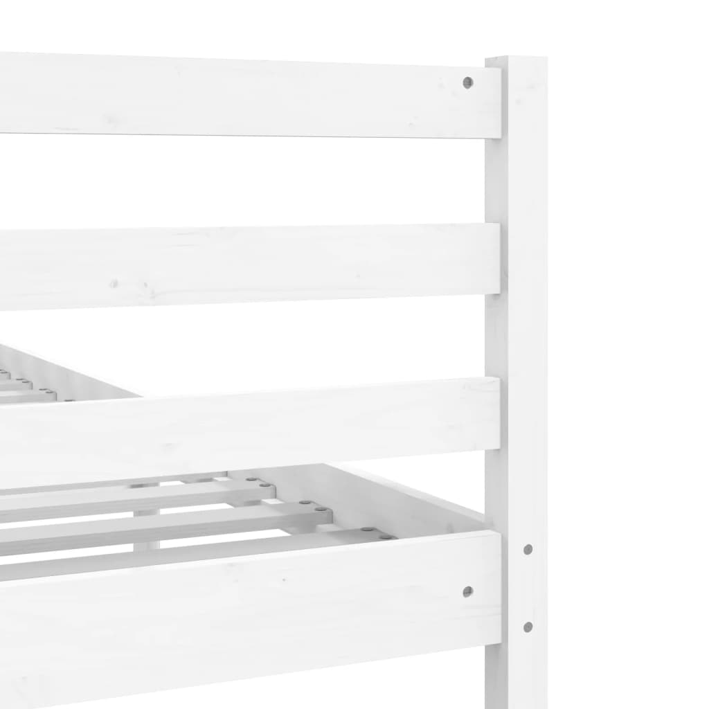 Cadre de lit sans matelas blanc 180x200 cm bois massif - XIOS